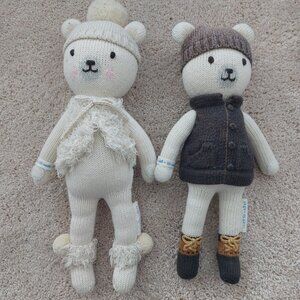 2 Cuddle + Kind Stella and Hudson Polar Bear stuffy